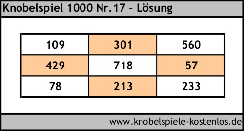 Lsung Knobelspiel 1000