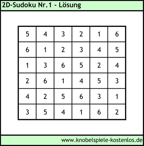 Lsung 2D-Sudoku