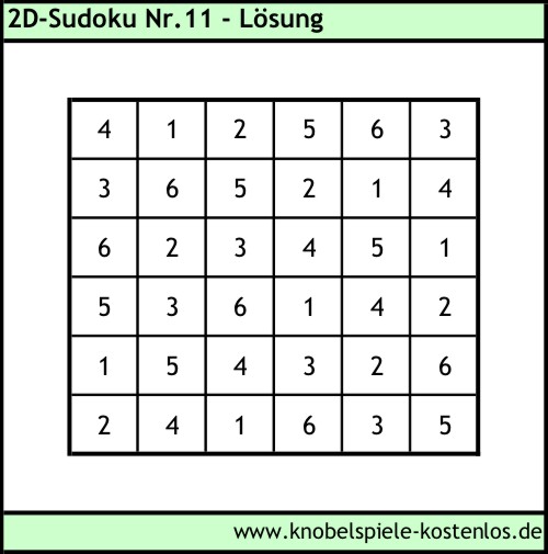 Lsung 2D-Sudoku