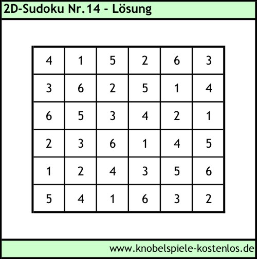 Lsung 2D-Sudoku