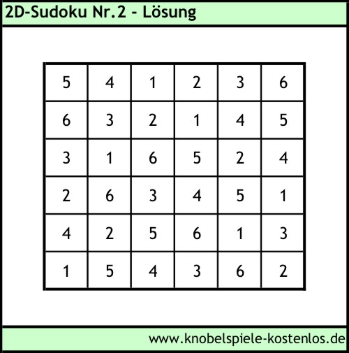 Lsung 2D-Sudoku
