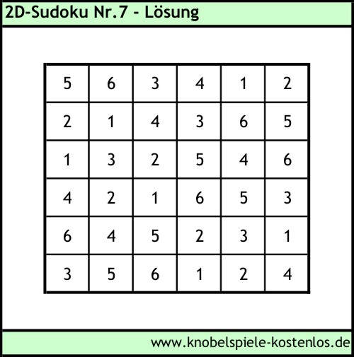 Lsung 2D-Sudoku