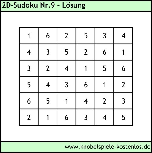 Lsung 2D-Sudoku