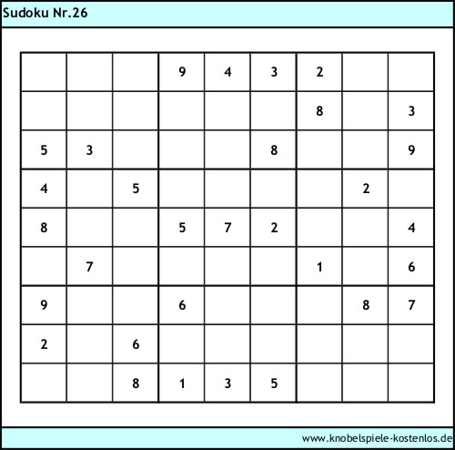 Sudoku kostenlos